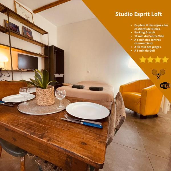 Charmant Studio Loft - Mas Bois Fontaine Nîmes Eksteriør billede